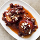 Roasted Plums with Dried Cherries and Almonds