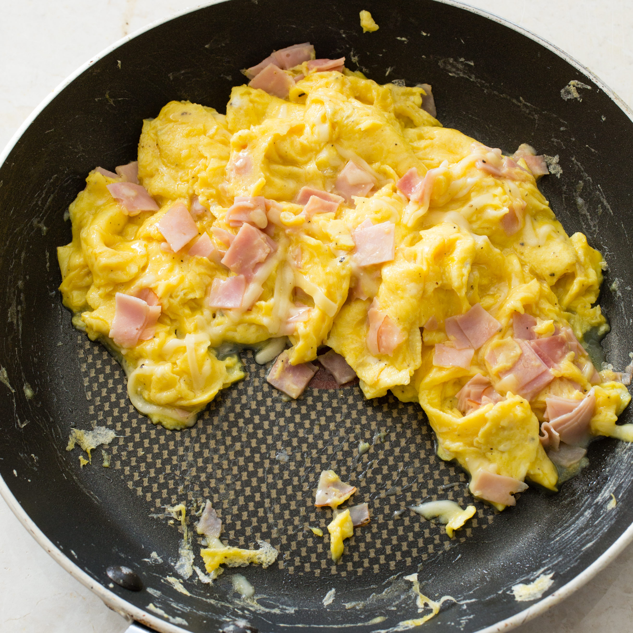 Ham and Gruyere Breakfast Scramble