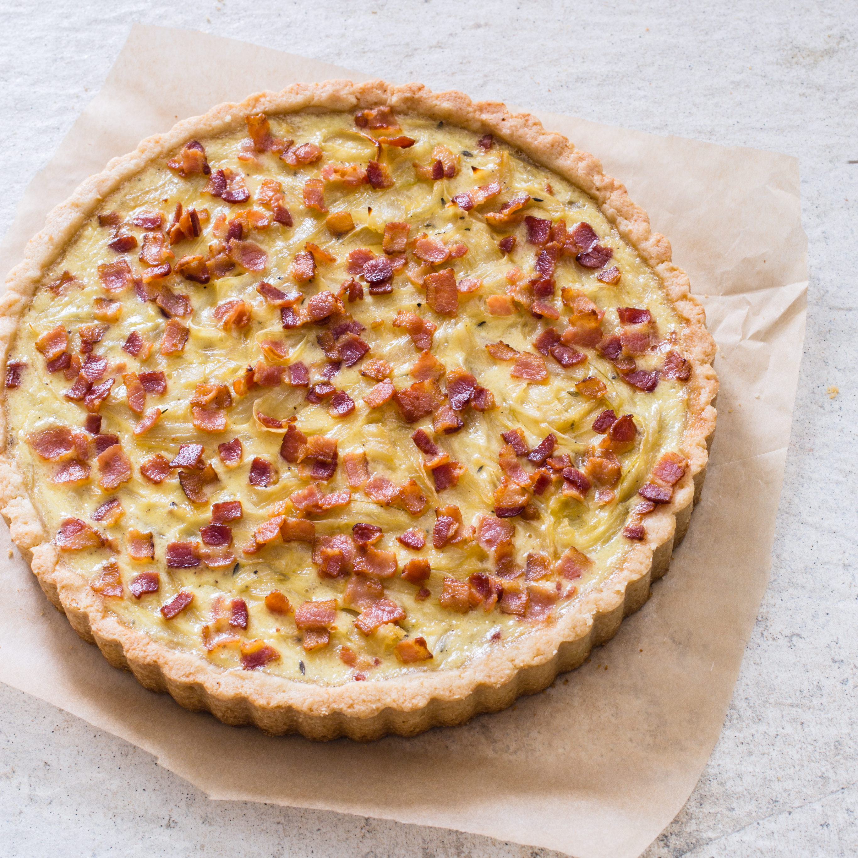 French Onion and Bacon Tart America's Test Kitchen