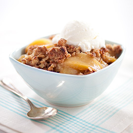 Skillet Apple Crisp with Vanilla, Cardamom, and Pistachios