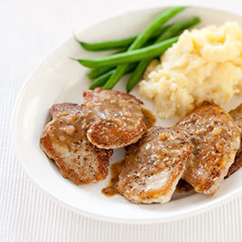 Sautéed Pork Cutlets with Lemon-Caper Sauce