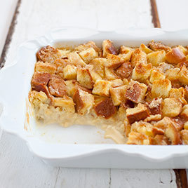 Rum Raisin Bread Pudding with Cinnamon