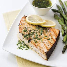 Charcoal-Grilled Swordfish Steaks