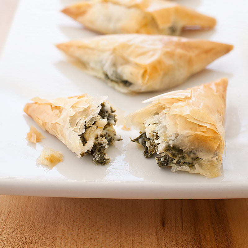 Phyllo Triangles with Spinach and Feta America's Test Kitchen