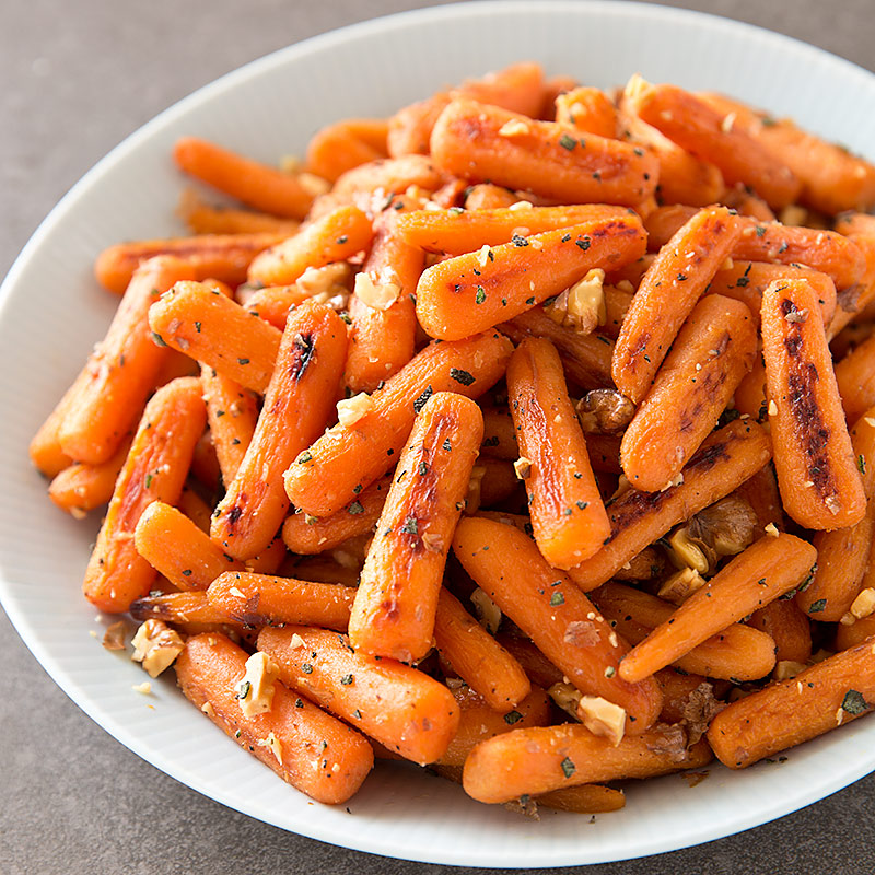 Roasted Carrots with Sage and Walnuts Cook's Country