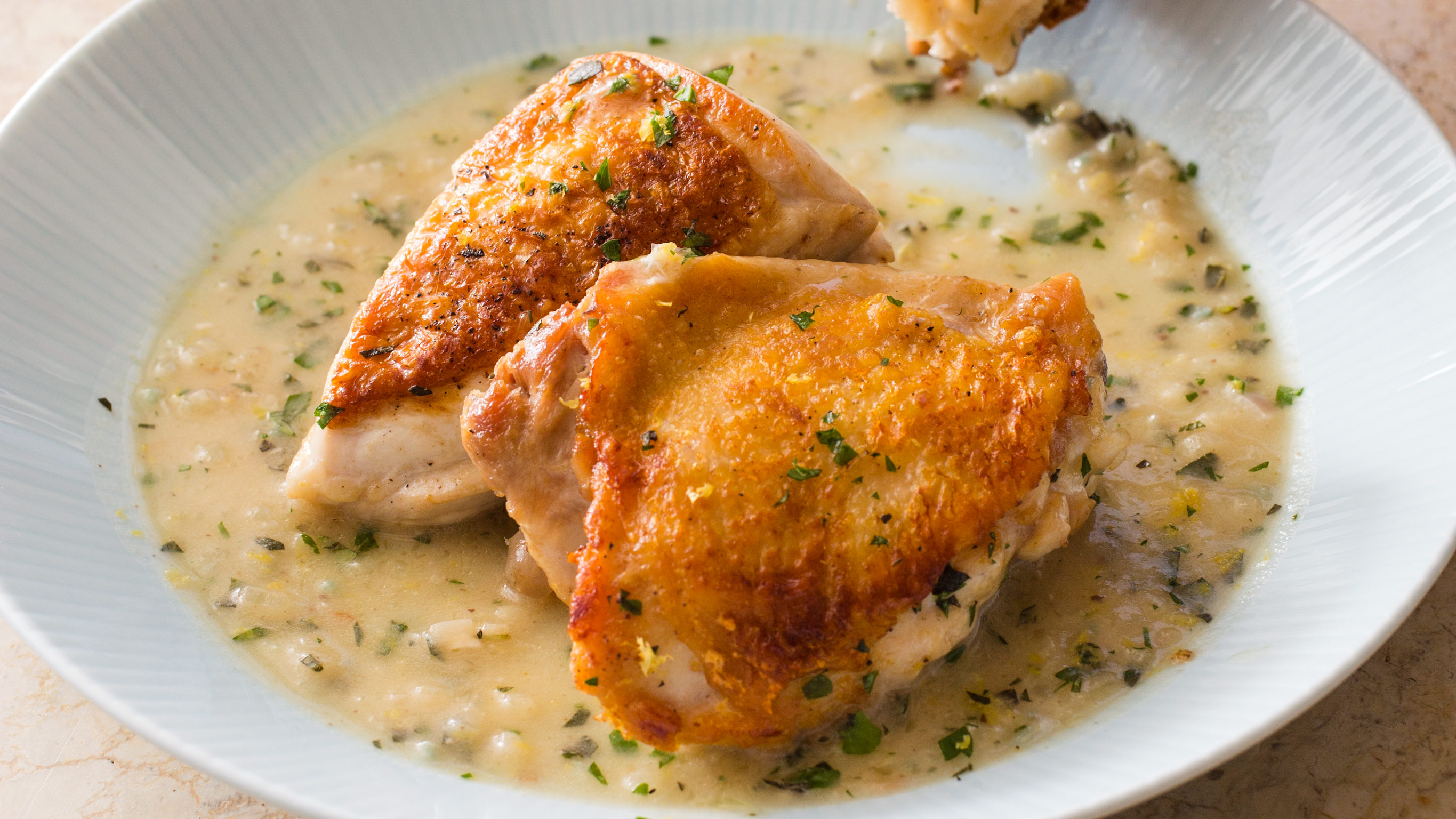 Skillet Roasted Chicken In Lemon Sauce America S Test Kitchen Skillet Roasted Chicken In Lemon Sauce America S Test Kitchen