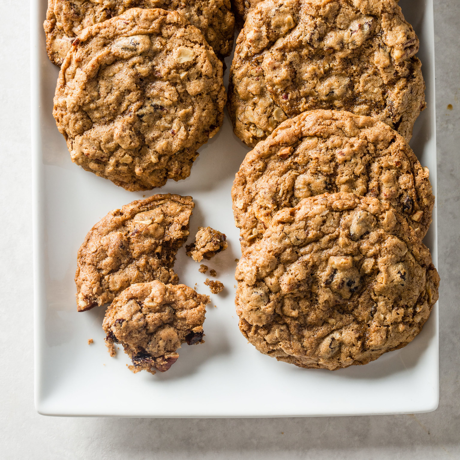 ChocolateChunk Oatmeal Cookies with Pecans and Dried Cherries