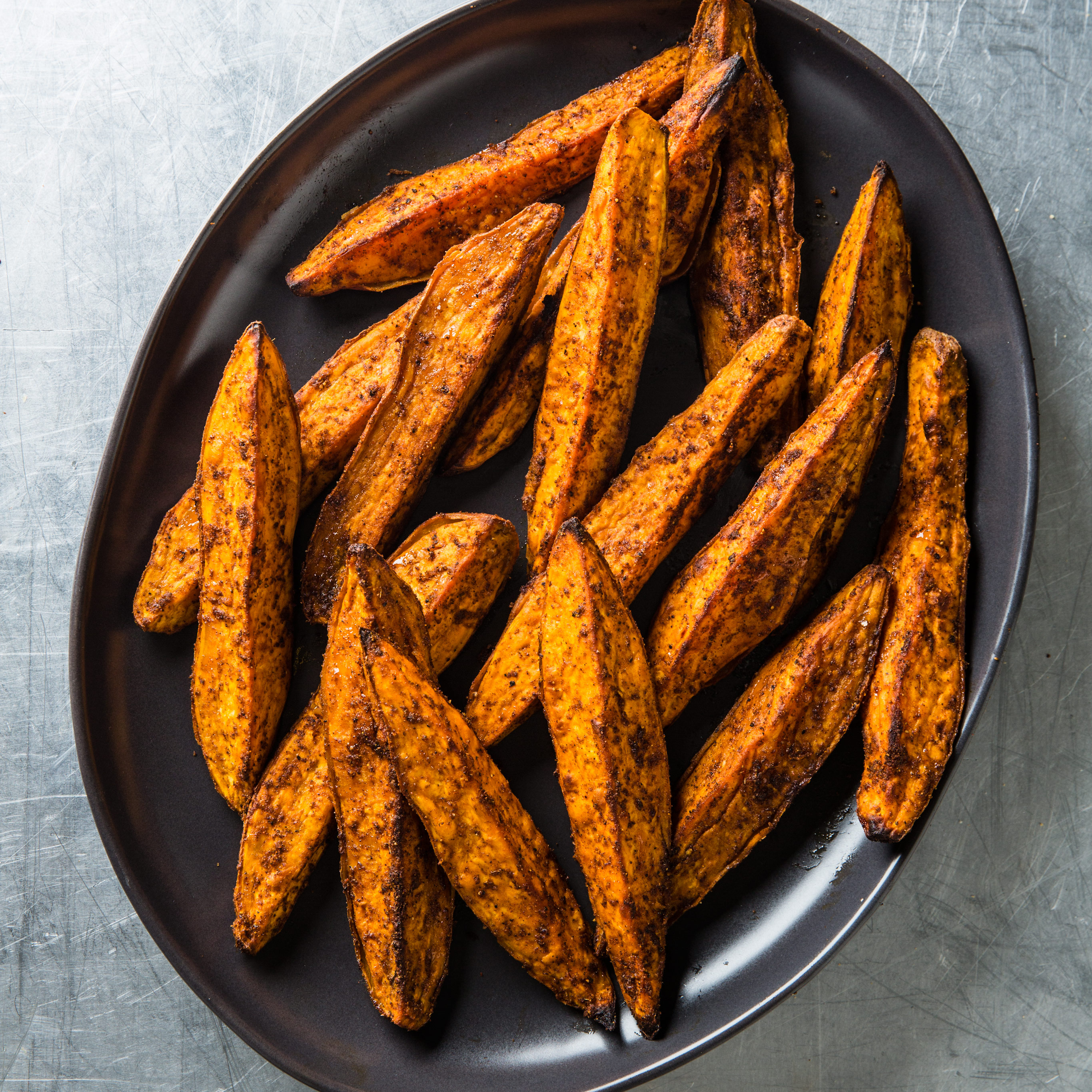 Cumin and Chili Roasted Sweet Potato Wedges Cook's Country
