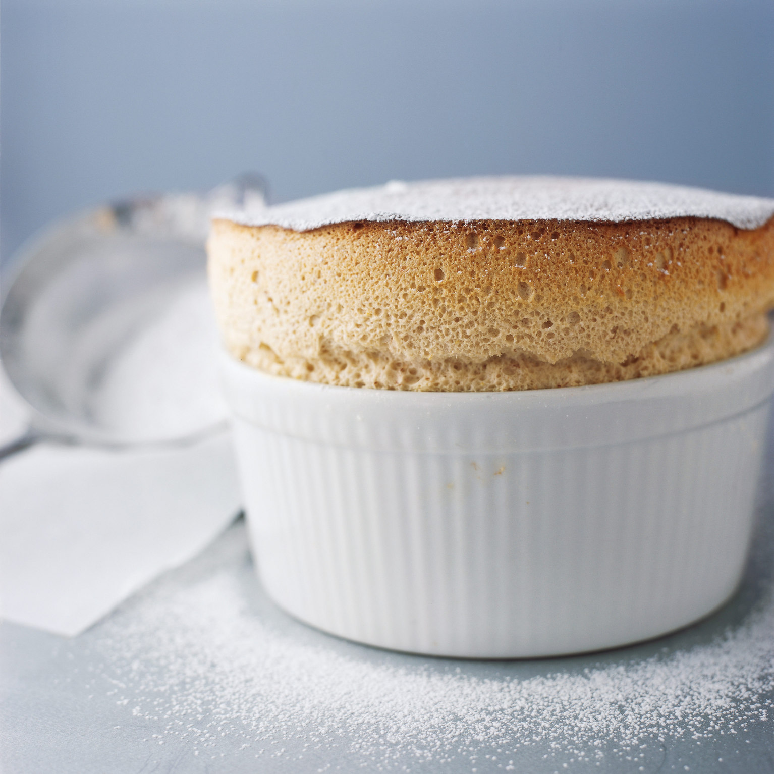 Grand Marnier Souffle with Shaved Chocolate
