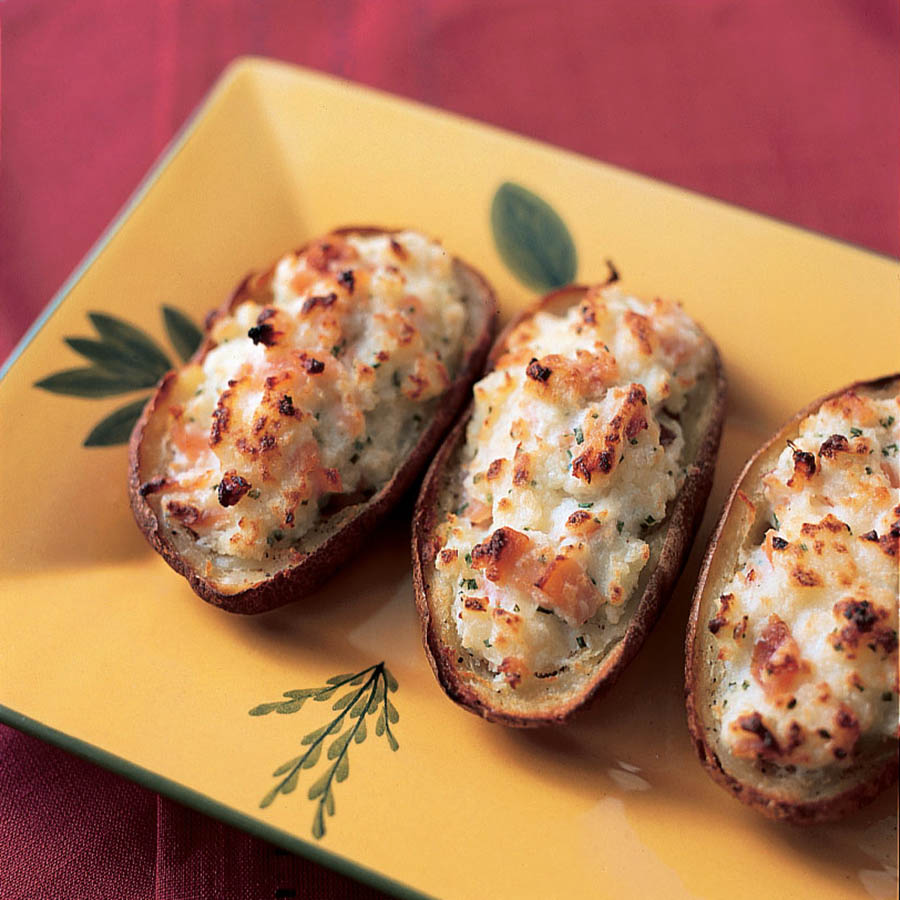 TwiceBaked Potatoes with Monterey Jack and Pesto